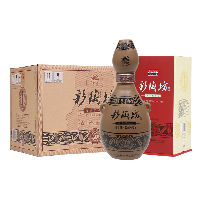 仰韶 彩陶坊 人和 白酒 450ml(46度)+50ml(70度) 6瓶整箱装 送礼自饮酒