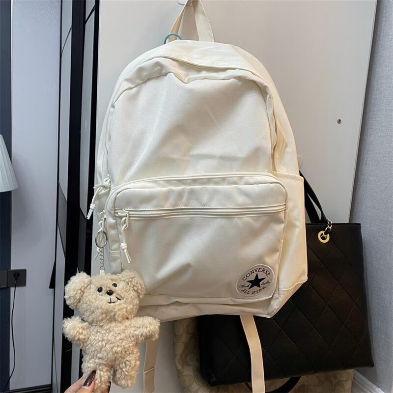 中匡威复（SCONWIF）联名书包经典男女白色休闲包户外运动双肩背包韩版ins 书包 白 均码