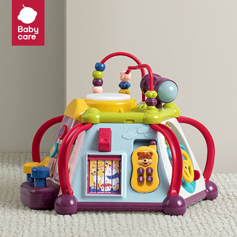 babycare六面盒多功能宝宝玩具 形状配对认知积木早教 新品-江户紫怎么看?