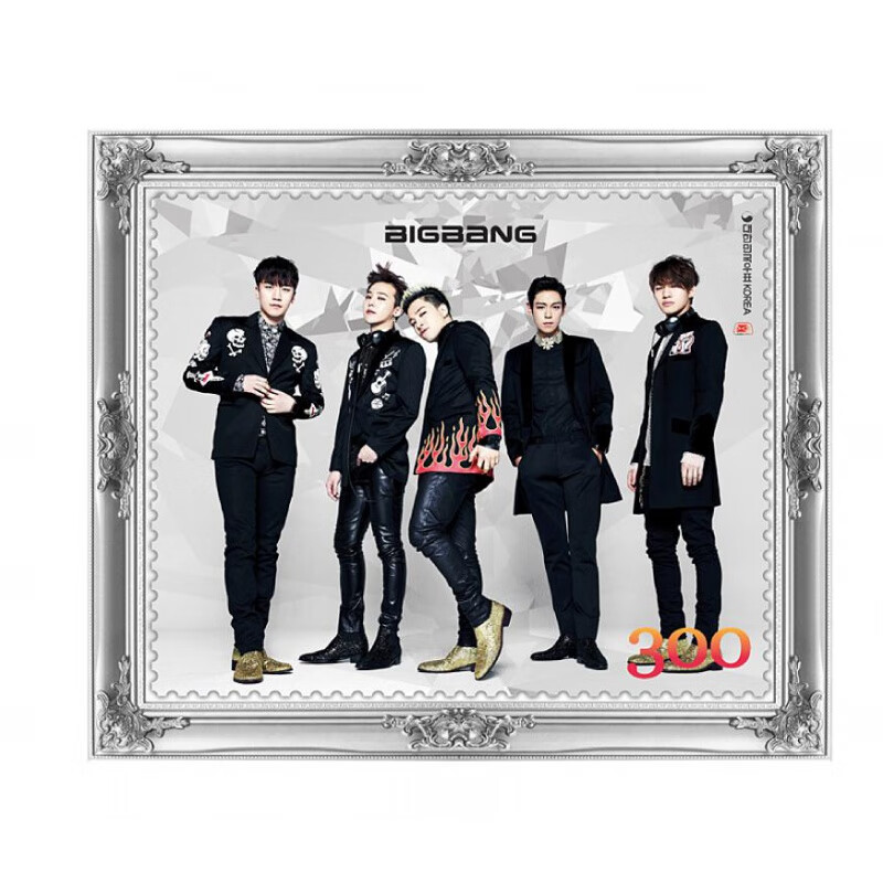 [韩国](现货) bigbang stamps 镀金邮票 明信片一套