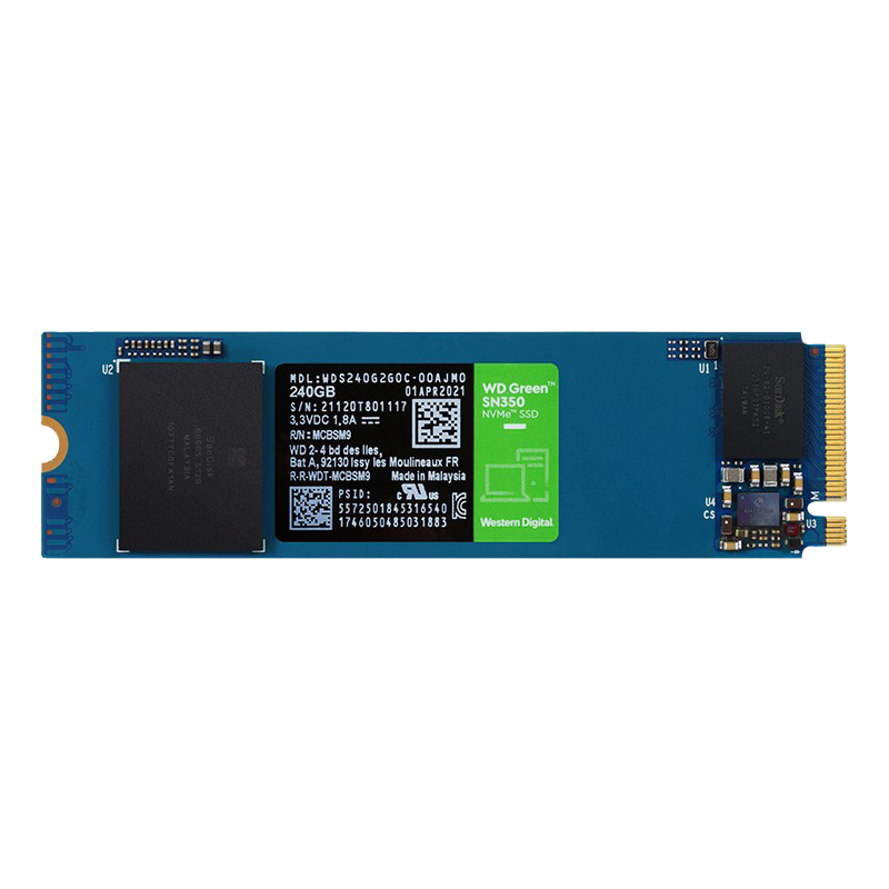西部数据（WD） Green SN350 SSD固态硬盘 M.2接口（NVMe协议） 四通道PCIe SSD固态硬盘（+螺丝钉 套装版） 1TB10049060277443