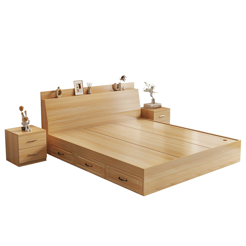 ���ڲ�������������˫�˴���Լ�ִ���ʽ���״����Ҷ๦�ܸ��䴢�ﴲ ����ľɫ1.5��*2�� �㴲(����б����) 526Ԫ