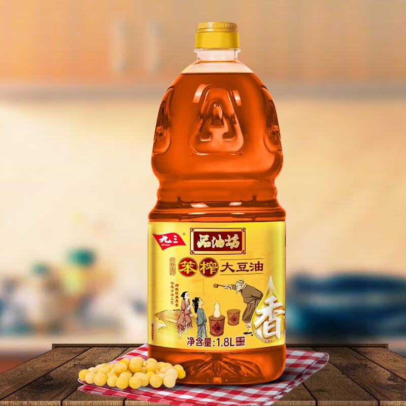 九三 品油坊 非转基因 笨榨大豆油1.8l 一桶