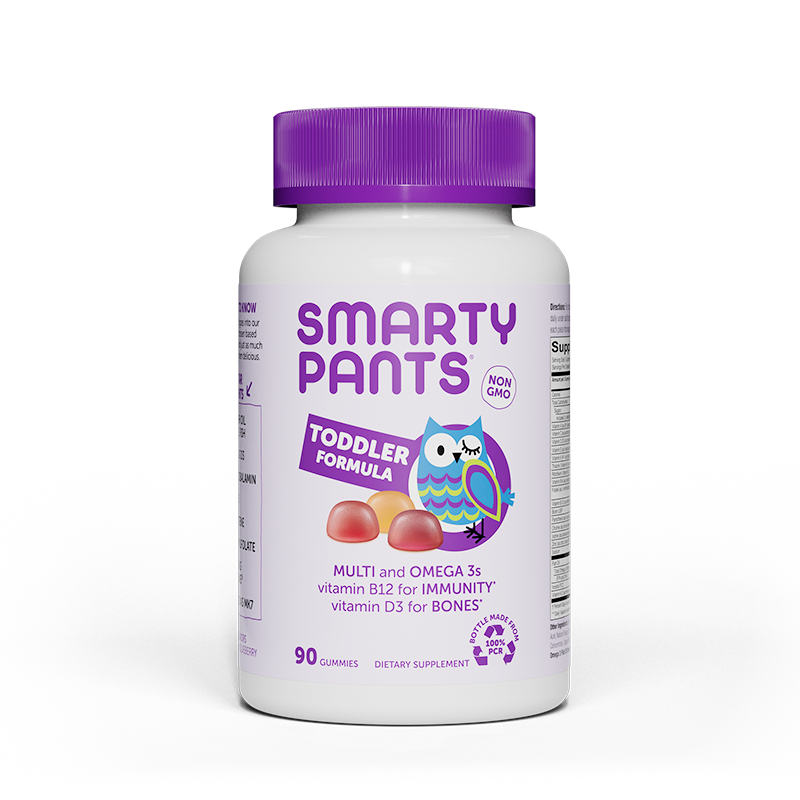 SmartyPants幼儿童复合维生素VC&D3营养软糖 猫头鹰软糖深海鱼油 90粒/罐 2-3岁  联合利华旗下100026732775