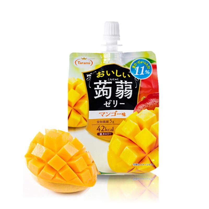 Tarami日本原装进口零食蒟蒻魔芋果汁果冻 休闲食品 女王节礼物 芒果味