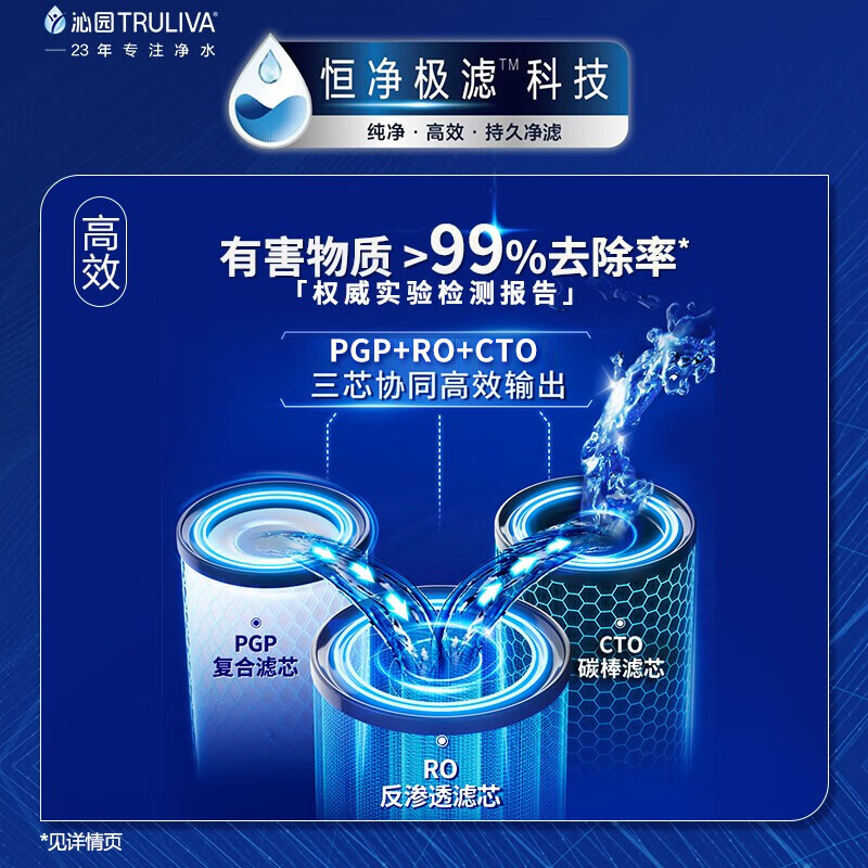 沁园（TRULIVA）京品家电小白鲸S600净水器 厨下式家用台下直饮RO反渗透 600G无桶大通量纯水机KRL3916