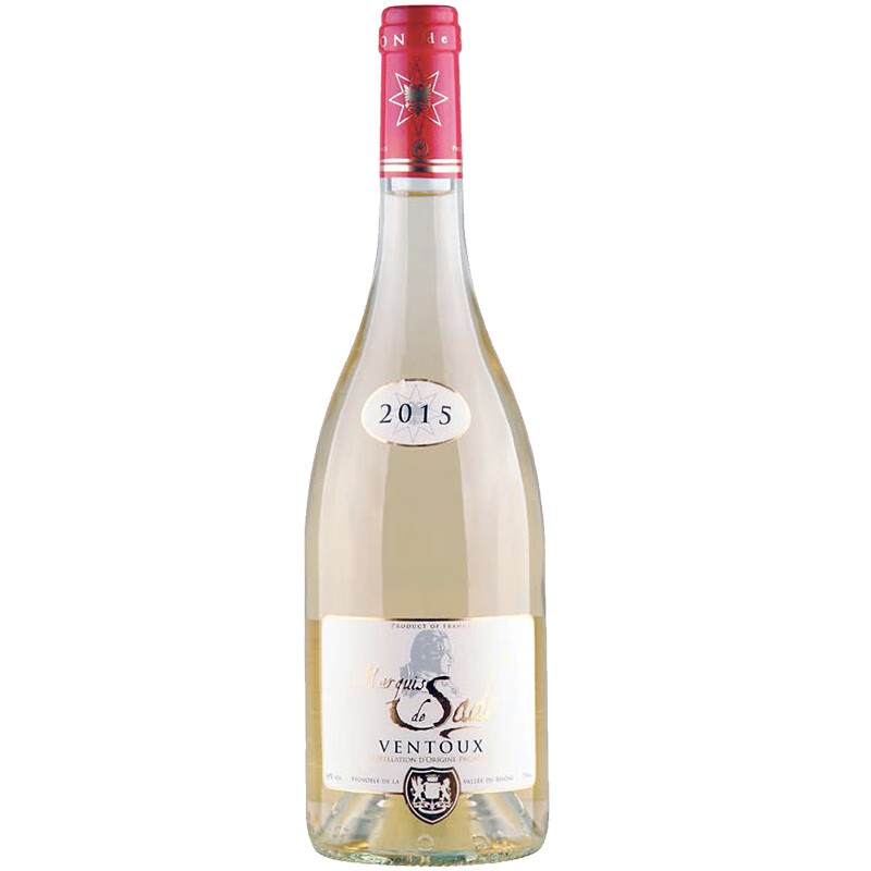 萨德侯爵法国旺度干白葡萄酒750ml 旺度干白葡萄酒 单支