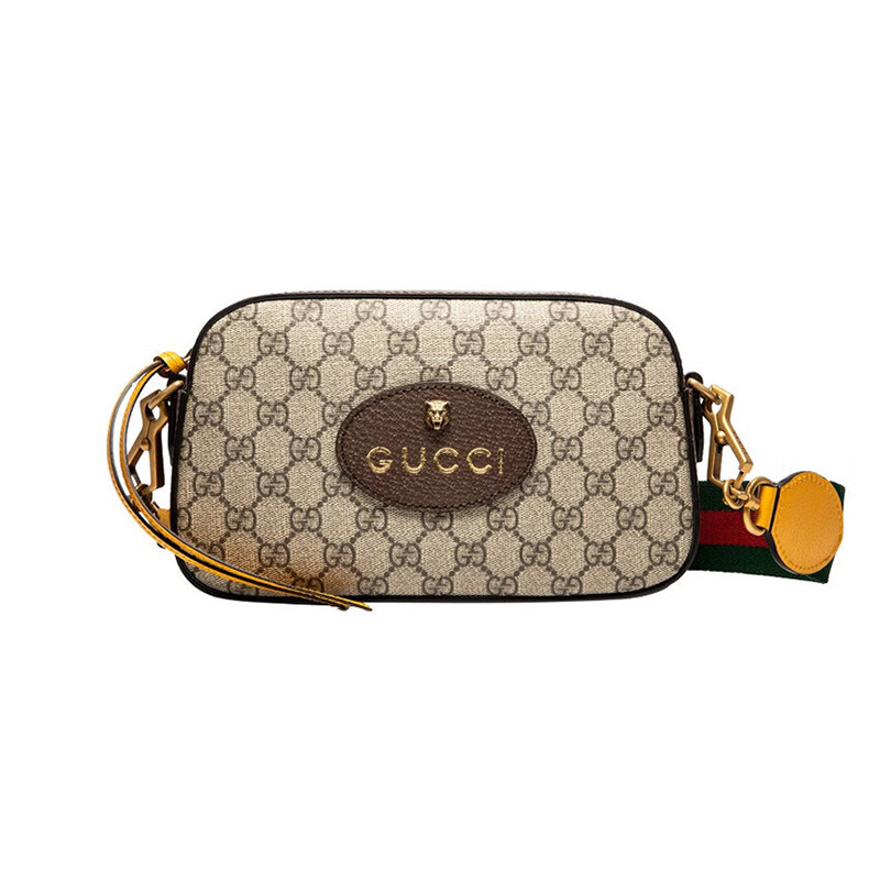 古驰 gucci  neo vintage系列人造帆布单肩斜挎包女包 先入会,plus
