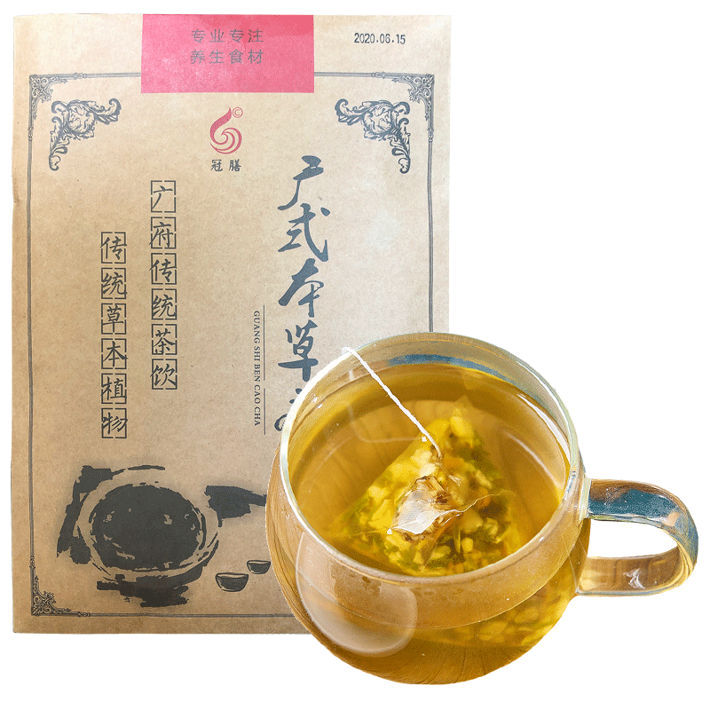 冠膳 湿和茶藿香茯苓竹叶茶清燥热抗湿热 广东传统凉茶草配方原材料
