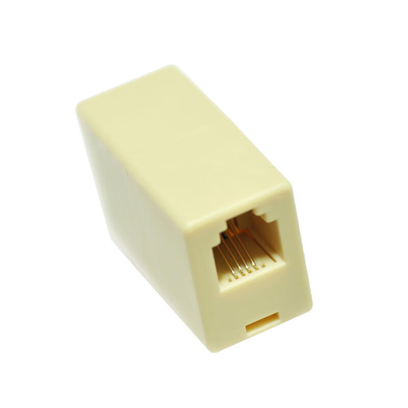 澳颜莱电话线对接头 rj11电话线连接器 电话四芯双通头4芯直通头 6p4c