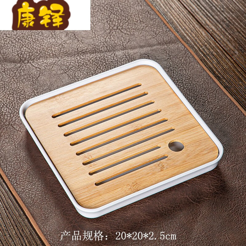 文枝日式干泡茶盘沥水竹制茶盘家用储水日式长方形功夫茶具小型茶台密
