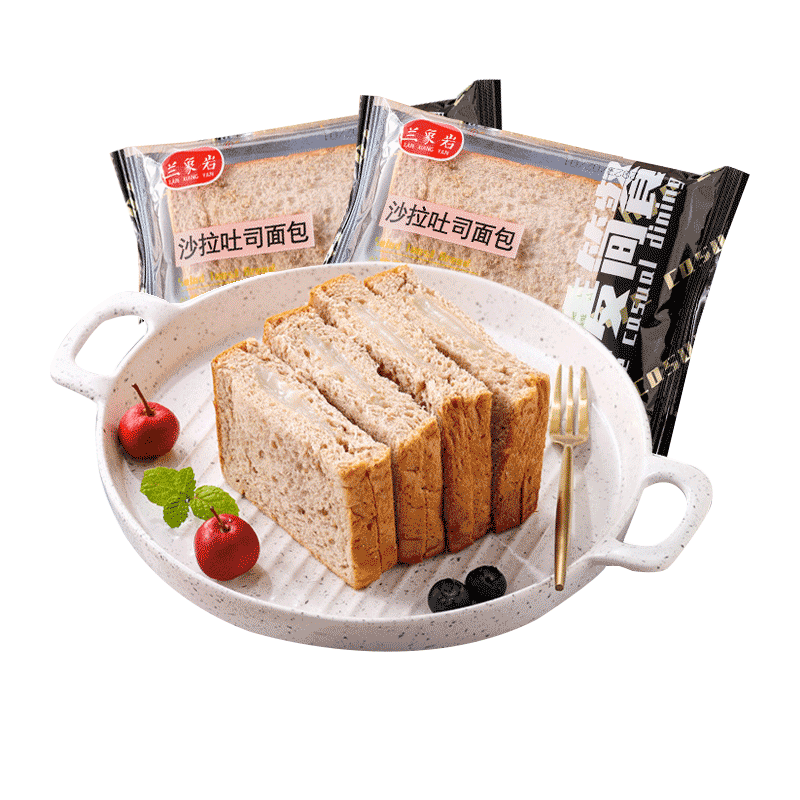 兰象岩（LAN XIANG YAN）黑麦沙拉吐司面包谷物粗粮