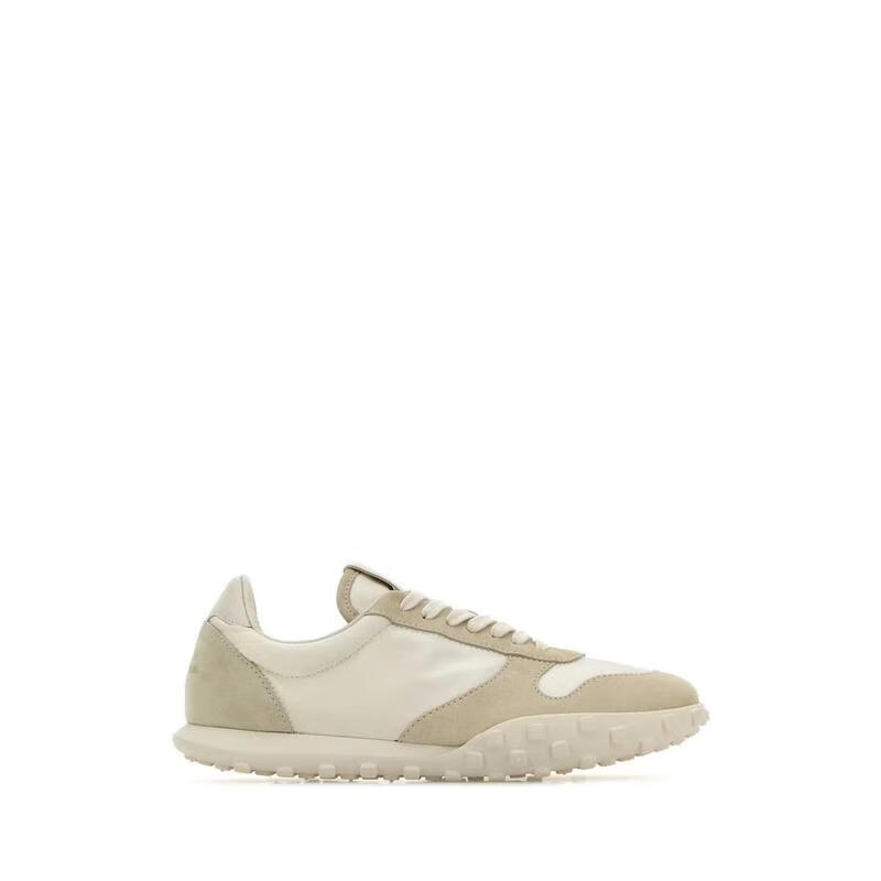 吉尔·桑达(jil sander)高端男式双色皮革麂皮休闲鞋 白色 40