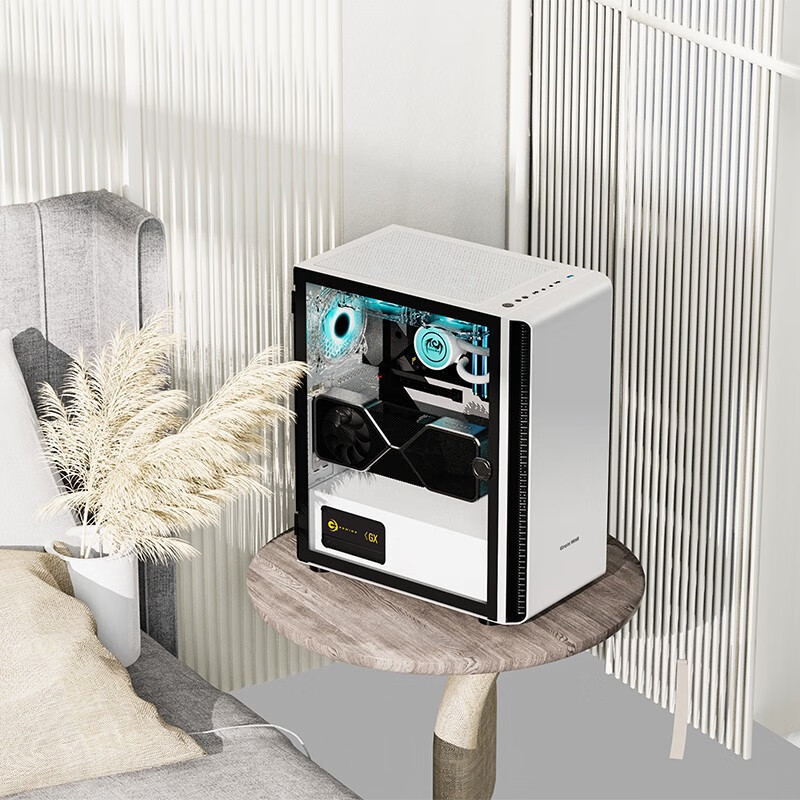 长城（Great Wall）阿基米德KM-3W白色电脑机箱（ATX主板/360水冷/垂直显卡/背线/磁吸玻璃侧透/电源独立仓）