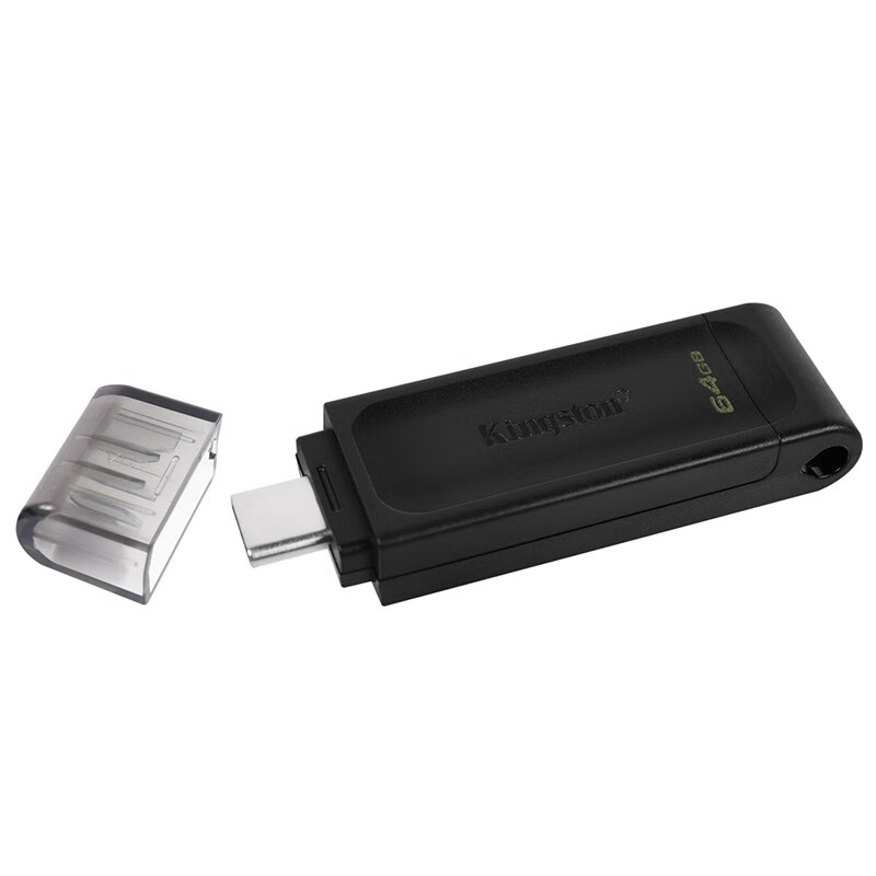 金士顿（Kingston）64GB USB3.2 Gen1 Type-C 手机U盘 DT70 黑色