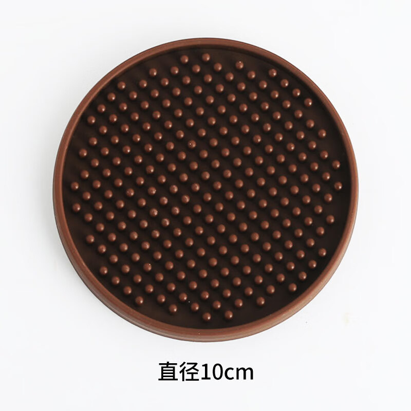 拓建緣吧墊硅膠隔水墊吧臺(tái)墊桌墊瀝水墊酒吧杯子杯墊濾水隔水墊子長(zhǎng)方形 10厘米圓形棕色(兩個(gè)裝)