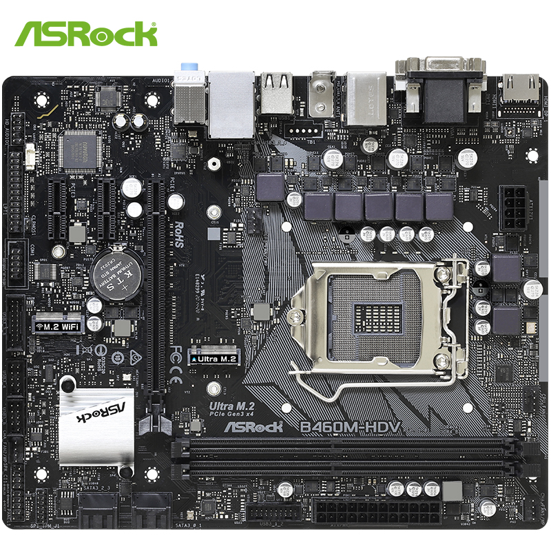 华擎（ASRock）B460M-HDV主板 支持CPU 10400/10500/10400F/10700（Intel B