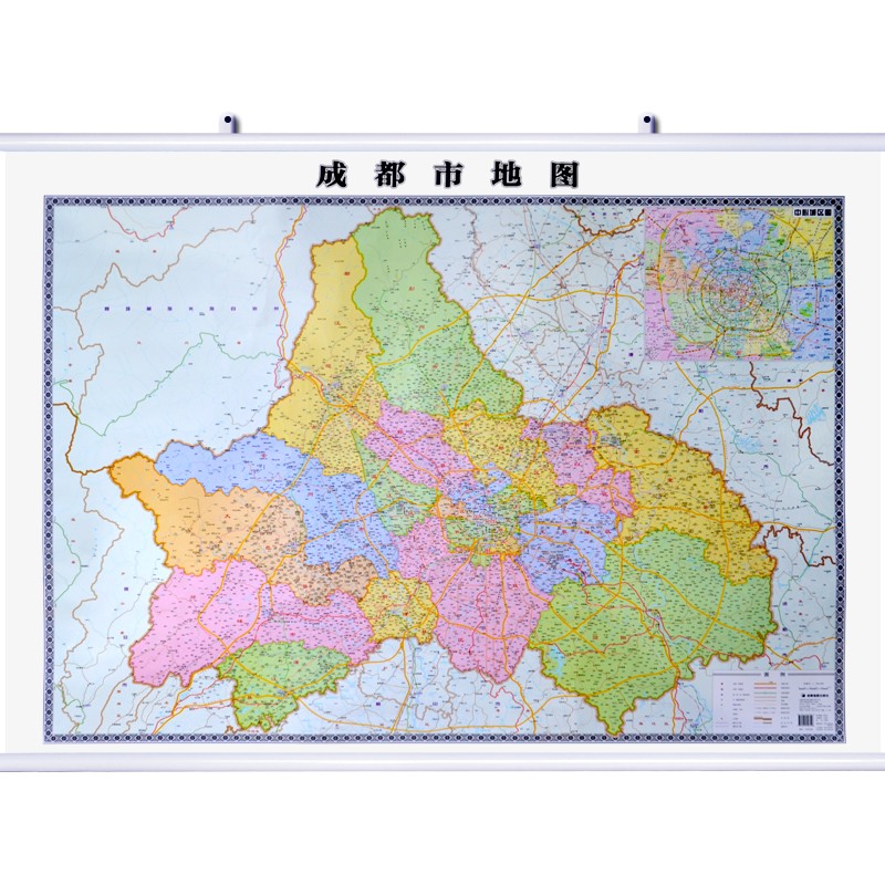 成都市地图 2020新版 约1.5米*1.