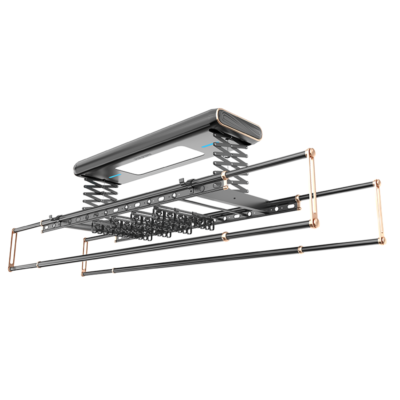 好太太语音消毒电动晾衣机铝合金简易小米IoT自动晾衣架阳台室外衣服架升降伸缩照明晾衣杆加厚晒衣服架 【D-3133】衣被同晒+语音消毒照明+横杆排夹