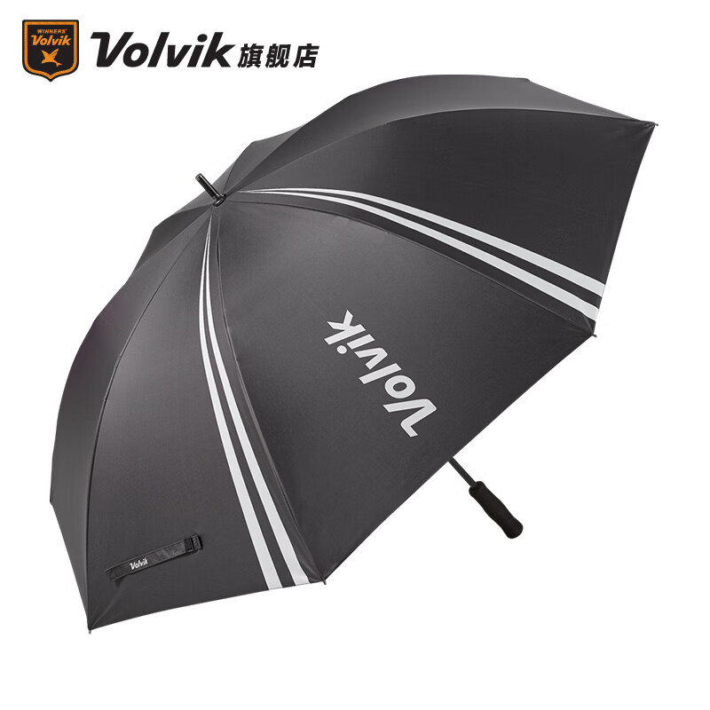 volvik沃维克高尔夫雨伞单层防晒防风遮阳标志黑白撞色进口轻量抗风