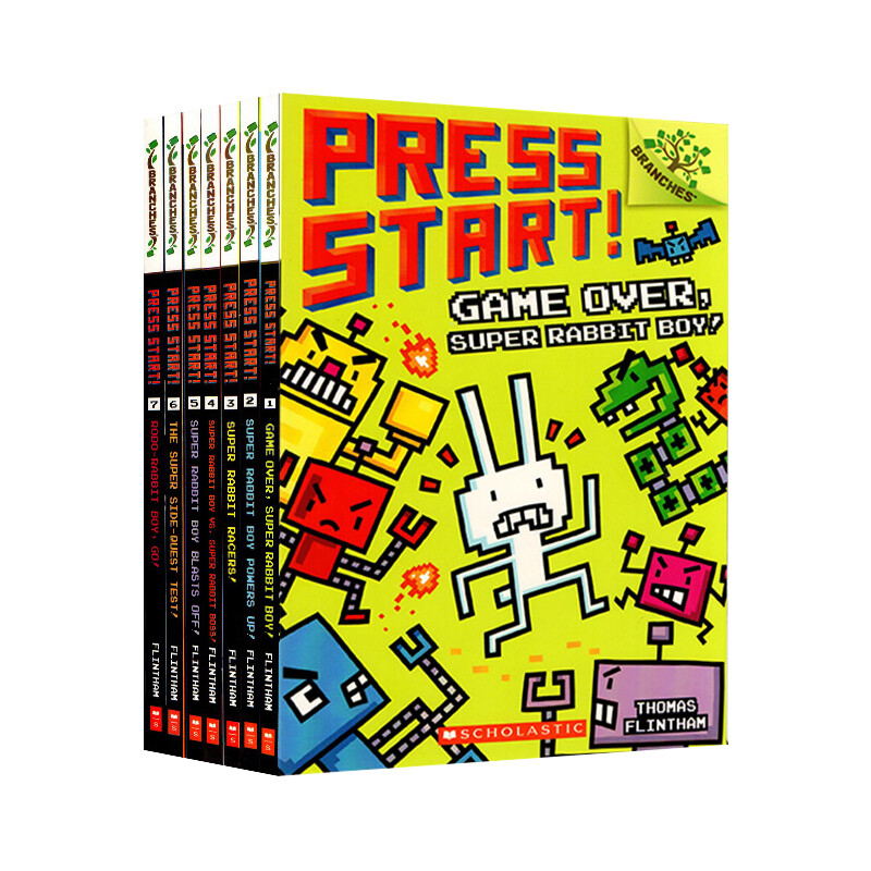 学乐大树桥梁章节书7册套装 PRESS START!超级方块兔 英文原版