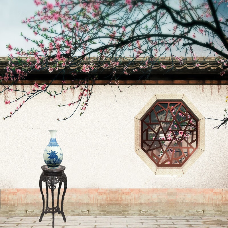 输赢直播背景墙纸3d立体 高清古装背景墙直播背景布古装拍照背景布摄