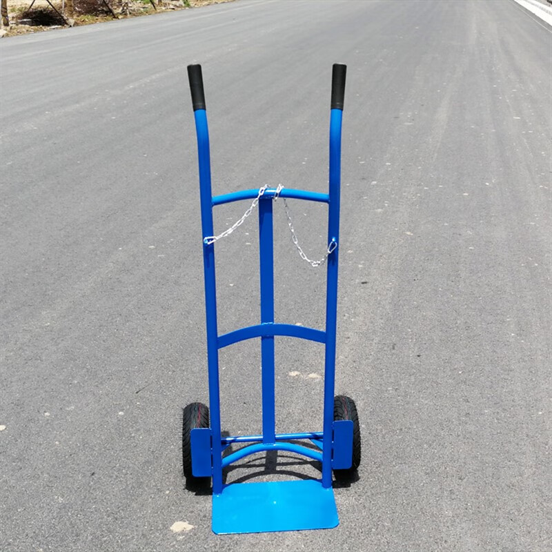 50k液化气罐车气瓶小推车搬运车加厚手推车圆弧形丝网推车 配充气轮