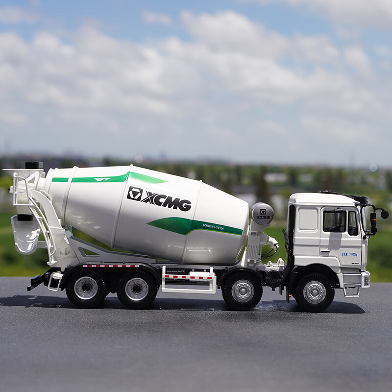 35原厂xcmg施维英汉风混凝土运输车合金卡车模型 徐工施维英8*4搅拌车