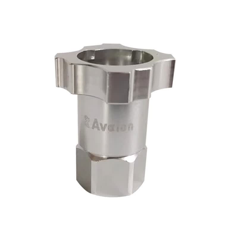 大美光速银色 通用内孔喷枪接头 适用abst 萨塔上壶 转换头适配器免洗