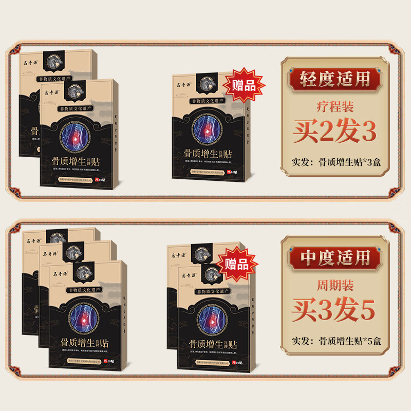 马寺源骨质增生膏i贴骨刺骨痛颈椎腰椎膝盖足跟骨刺肿胀消痛专用贴 买一发二
