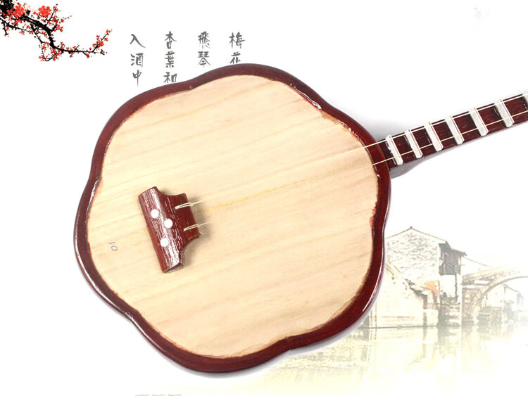 【送礼优选】正宗潮州乐器 高级红木梅花蓁 秦琴 丝弦 梅花琴 潮州