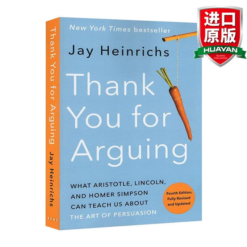Thank You for Arguing, Fourth Edition Revised and Updated 英文原版 谢谢你的争论 第四版 修订和更新 英文版 进口英语书籍