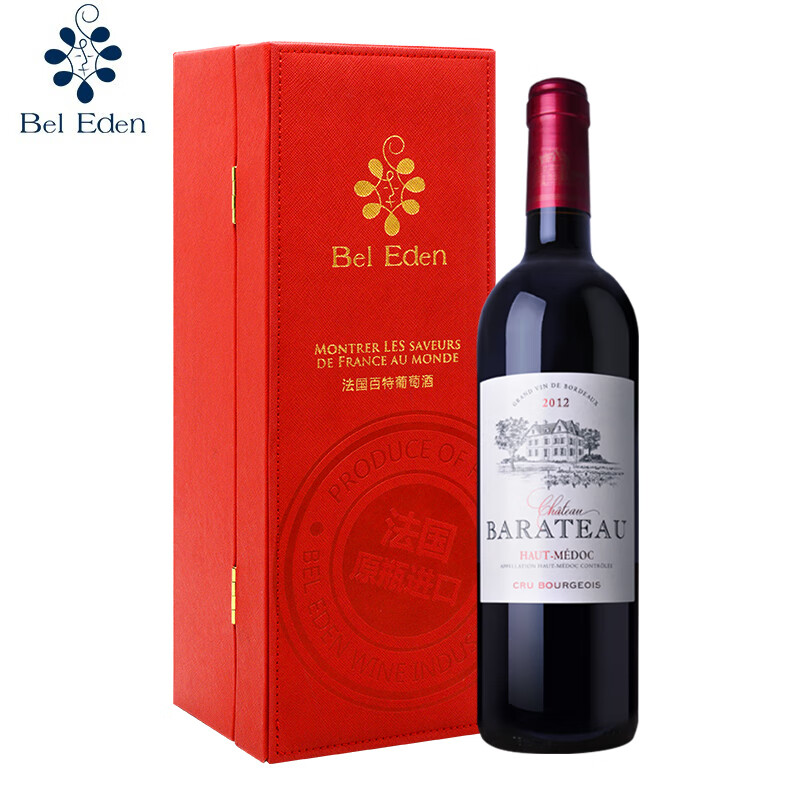 百特法国波尔多巴亚图crubourgois酒庄干红葡萄酒红酒梅多克中级庄 单