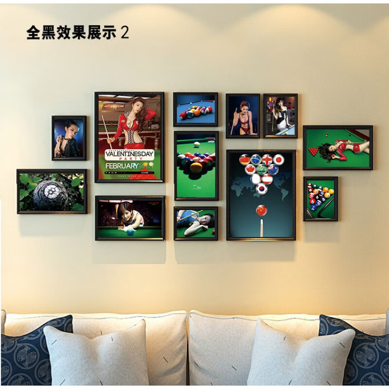 款式2 2厘米厚度实木框  全白相框