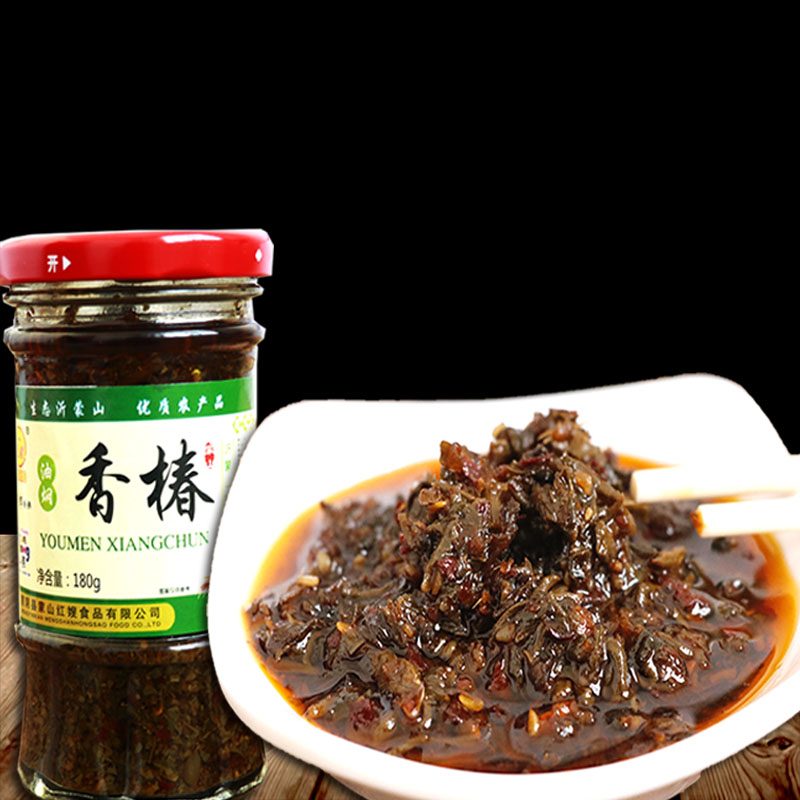 油焖香椿芽头茬香椿油焖香椿酱香辣香椿芽拌面拌饭酱