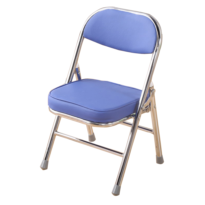 宜瑞思 折叠椅子便携式小号椅子小学生家用学习靠背椅宝宝座椅 蓝色(坐高30厘米)