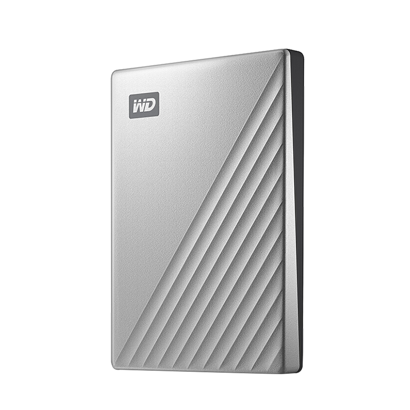 Western Digital 西部数据 My Passport Ultra系列 精英款 2.5英寸 Type-C便携移动机械硬盘 1TB USB3.0 银色