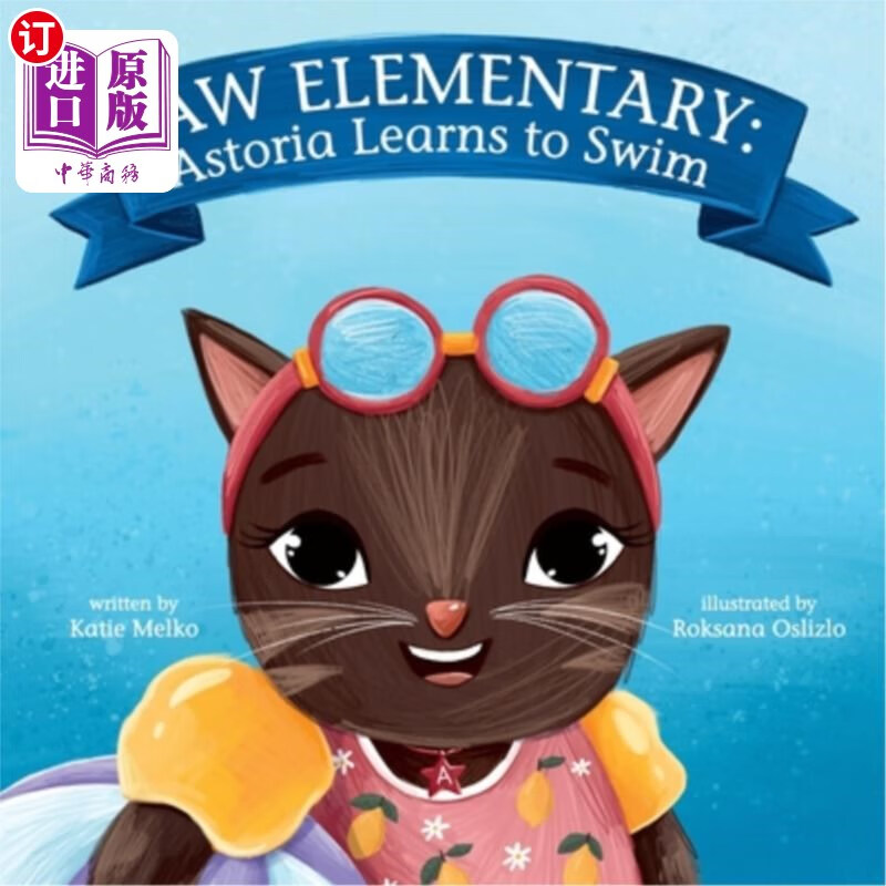 海外直订paw elementary: astoria learns to swim 爪子小学:阿斯托里