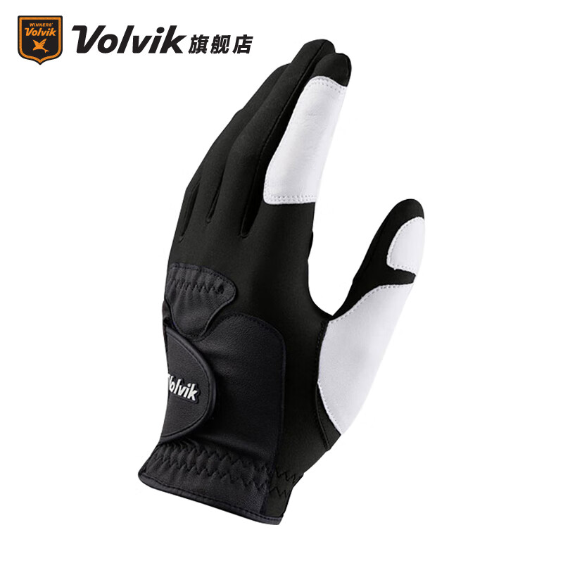 VOLVIK沃维克高尔夫手套男士高弹力舒适贴合高尔夫运动手套golf礼品用品 黑色（男款均码，适合22-23）
