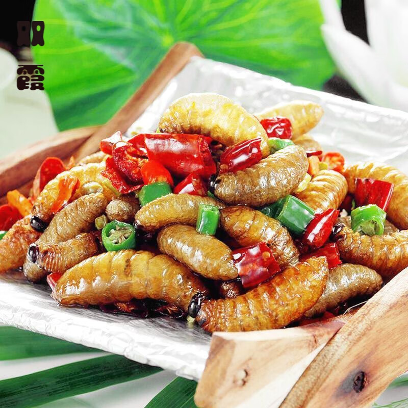 滋滋铺子油炸竹笋虫食用昆虫美味虫美食竹蛹胖虫竹蛆竹象幼虫子零食w