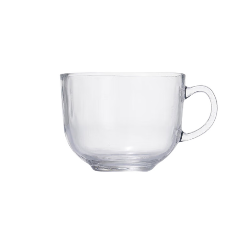 皇家洛克（ROYALLOCKE）玻璃杯 牛奶杯女杯子早餐杯大容量咖啡儿童喝水杯马克杯麦片碗 【不带勺子】灰色玻璃杯1只