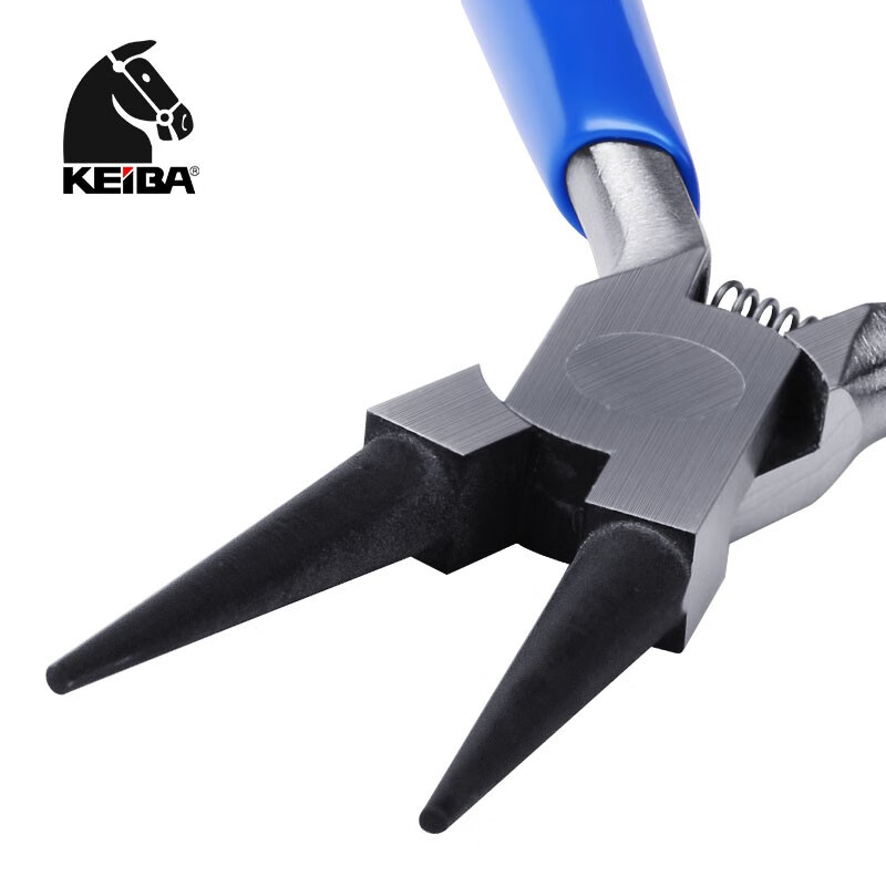 keiba日本圆嘴钳圆咀钳针咀钳针形钳无牙尖头钳弯线尖嘴钳 针嘴钳子