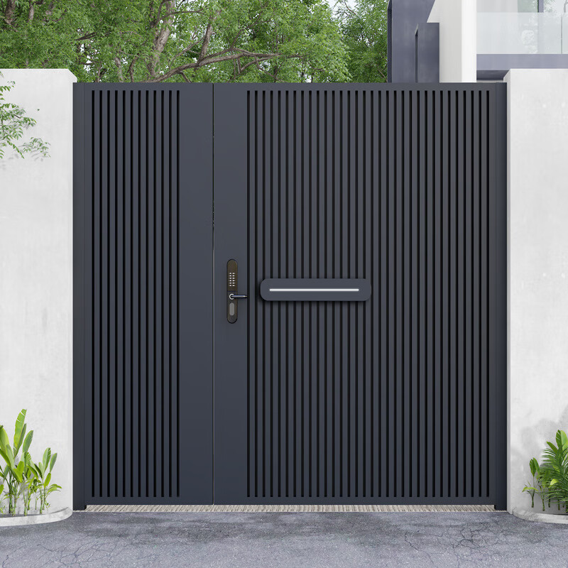 墅庭院大门现代简约花园双开门不锈钢乡村花园院墙户外院子大门 款式1