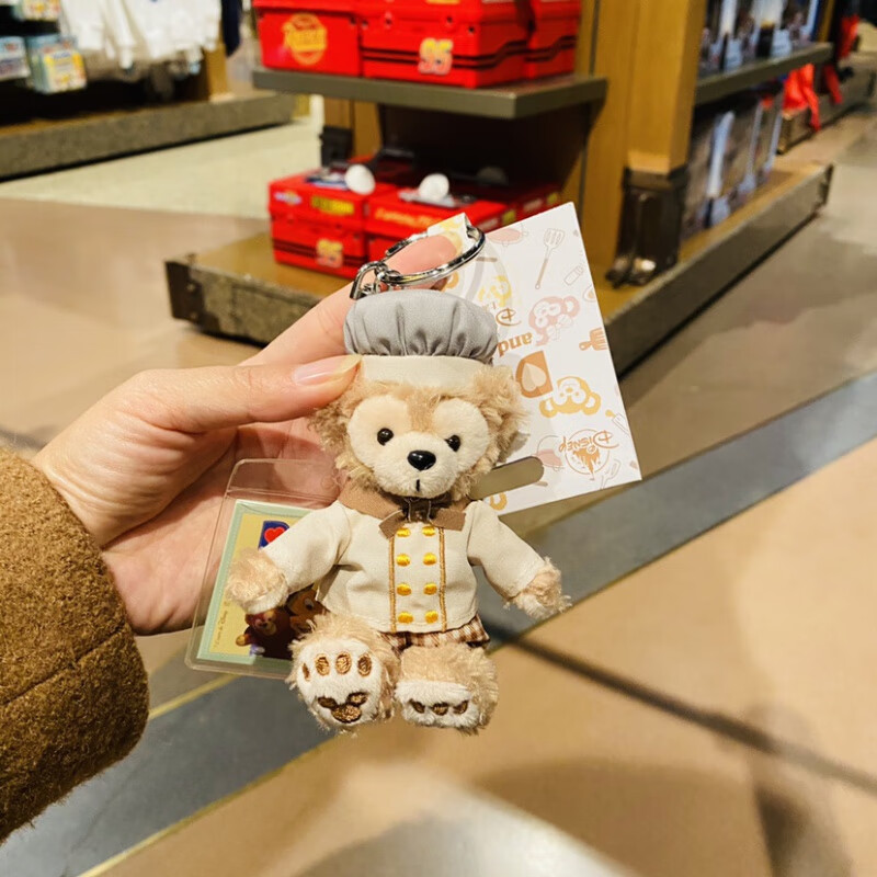迪士尼国内代购 可琦安cookieann曲奇狗 饼饼毛绒挂件 钥匙 厨师达菲