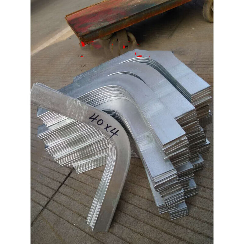 枭采镀锌扁铁弯头40*4国标90°度扁钢弯头水平接地避雷带镀锌直角弯头