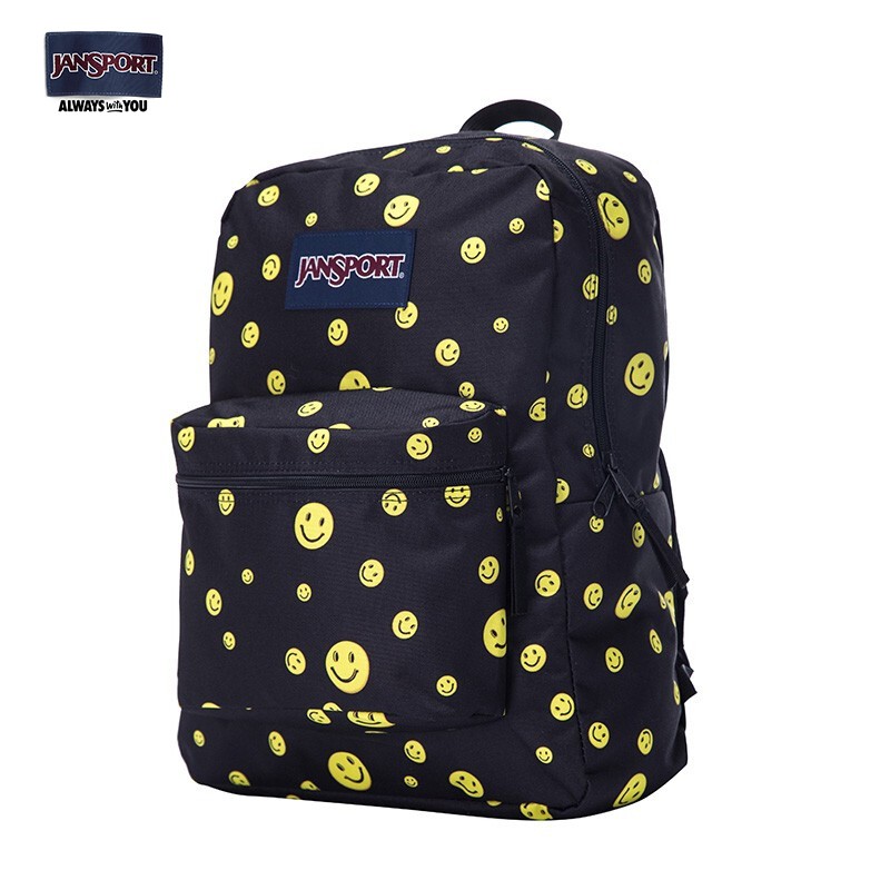 JANSPORT杰斯伯双肩包女男时尚休闲双肩包/裁切不一样花纹会不一致 33SB41W绵长的微笑-无侧袋无隔层