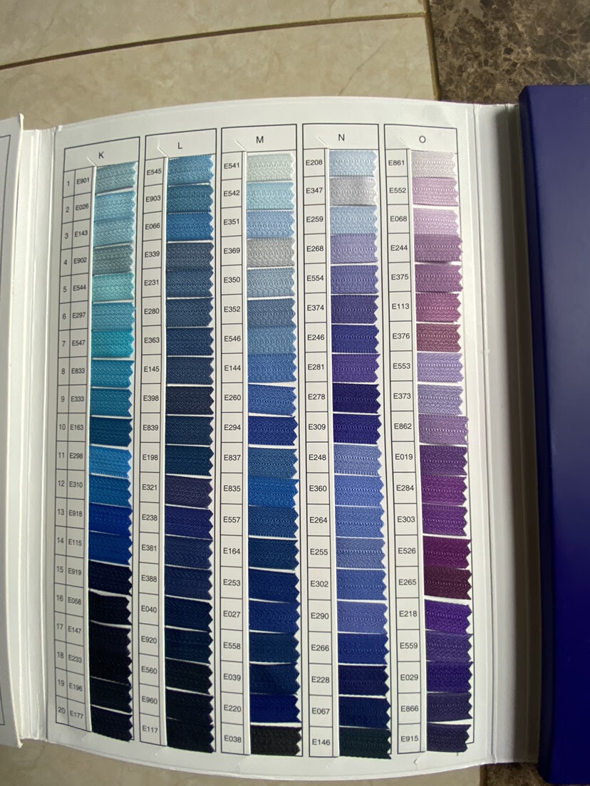 中国拉链色卡600色ccc拉链行业纺织色卡ccc面料色卡