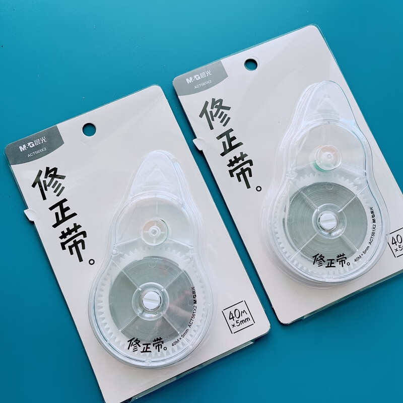 晨光学生用大容量修正带40米涂改带透明壳简约风改正带561x2 12个/共