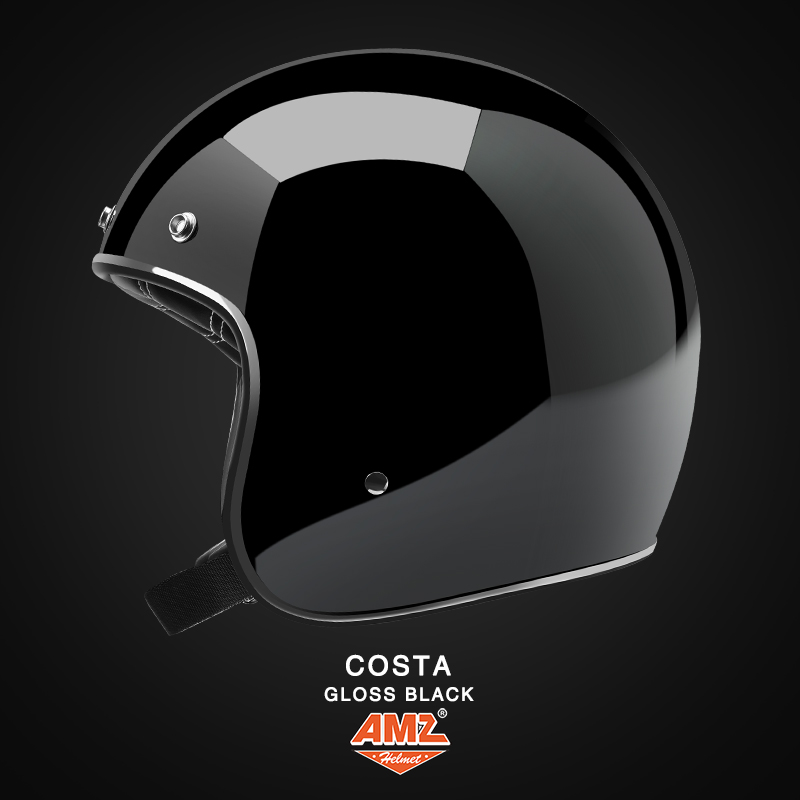 amz复古摩托车头盔男夏季玻璃钢机车女四季骑行电动车四分之三安全帽