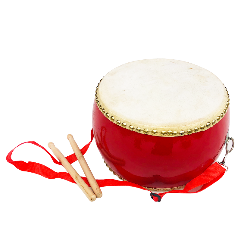 orffworld 儿童堂鼓 幼儿园表演节目中国鼓 牛皮红鼓 多种规格 10寸